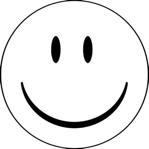 happy face coloring clipart