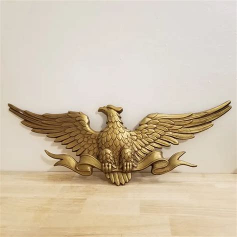 vintage sexton cast metal eagle usa hanging patriotic wall decor 24x9
