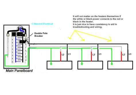 wiring electric baseboard heaters diagrams