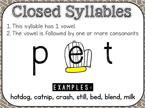 martels special class closed syllables