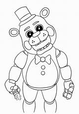 Coloring Freddy Pages Fnaf Fazbear Freddys Colorin Nights Nightmare Monster Draw Five Luxury sketch template