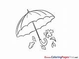 Coloring Umbrella Pages Sheet Title sketch template