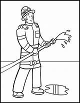 Coloring Pages Fireman Fire Getcolorings Fighter sketch template