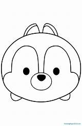 Tsum Coloring Pages Disney Chip Printable Color Getdrawings Print Kids sketch template