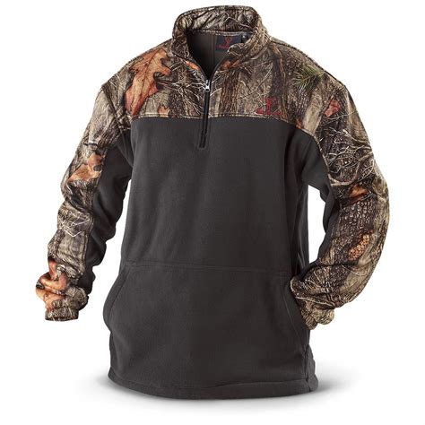 huntworth  tone fleece  zip pullover jacket  camo shooting shirts