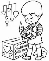Coloring Valentine Pages Happy Valentines Kids Card Boy Color Printable Cute Little Anniversary Sheets Cards Holiday Disney Popular Help Printing sketch template
