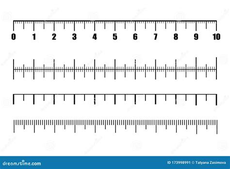 vector set  metric rulers  flat style ruler scale measure
