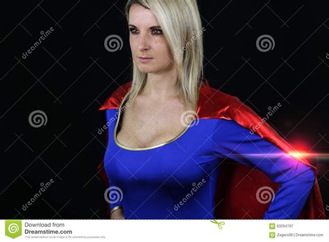 supergirl posing stock image image of supergirl caucasian 63294797