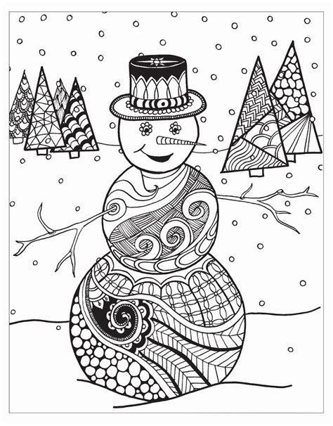 winter coloring pages adults lovely zendoodle coloring winter