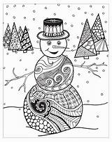 Snowman Zendoodle Macmillan Jodi Colouring Sheet Educative sketch template