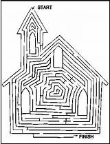 Mazes Church Kids Puzzles Maze Christian Bible Search Worksheets Google Printable School Building Printables Sunday Coloring Steeple Go Activities Bulletin sketch template