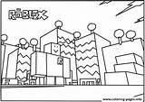 Coloring Roblox Pages Building Printable sketch template