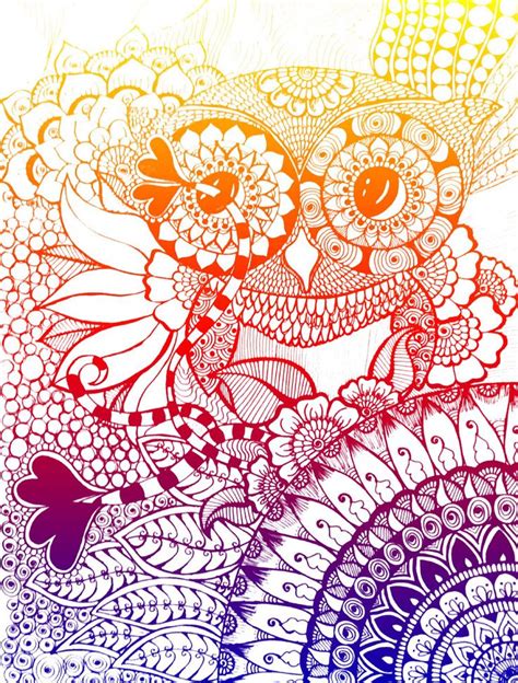 owl mandala  drawings pinterest mandalas  owl