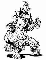 Hulk Wolverine Hogan Brigando Timm Bruce Coloriages Colorir sketch template