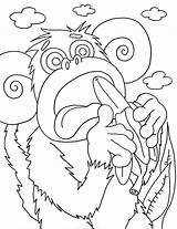 Topsy Turvy Monkeys Bananas Chizzy sketch template