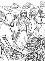 Disciples Fisherman Cooks Getdrawings Resurrection sketch template