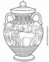 Greek Coloring Amphora Pages Enchantedlearning Color Ancient Greece Template Vase Pottery Printable Region Click Large sketch template