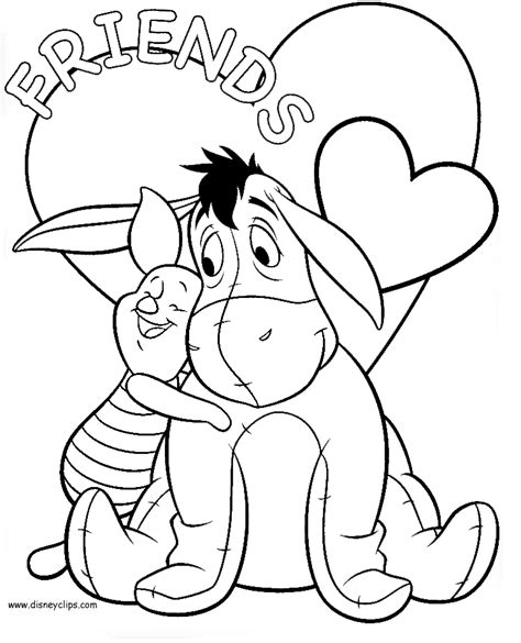 piglet  eeyore coloring page clip art library