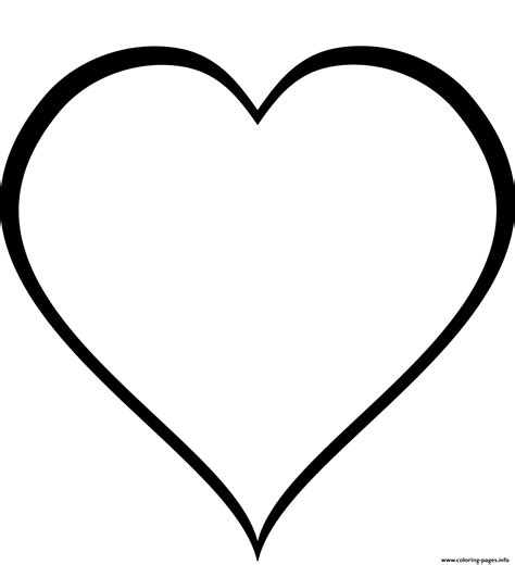 simple heart  coloring page printable