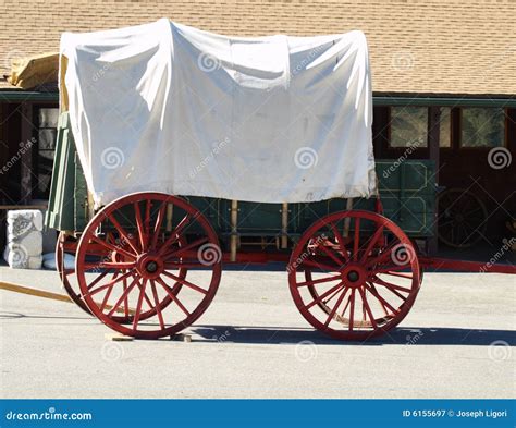 covered wagon side view stock image image  west travel