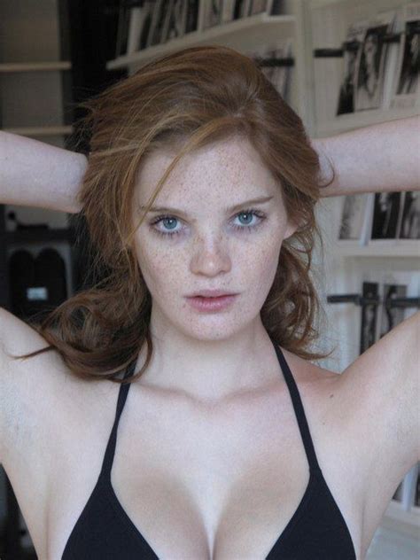 Alexina Graham Goddess Hairstyles Red Freckles Pale Skin