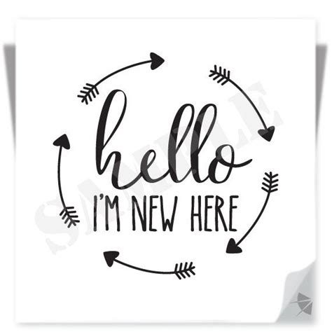 Hello I M New Here Instant Download Clipart Graphic