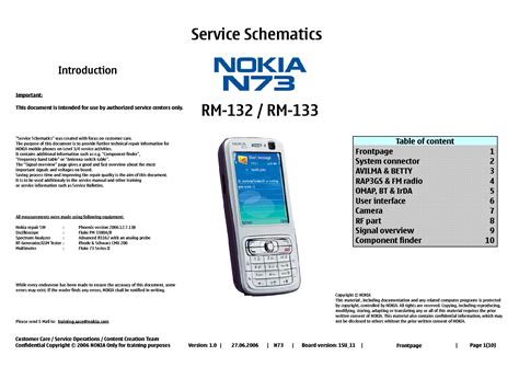 nokia  rm  schematics  service manual  schematics