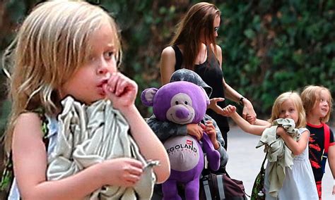 Angelina Jolie S Daughter Vivienne Sucks Her Thumb And Holds Her