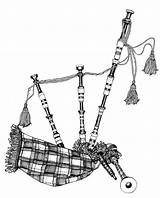 Scottish Bagpipe Bagpipes Tattoo Designs Illustration Gillian Kyle Drawings Ink Music Choose Board sketch template