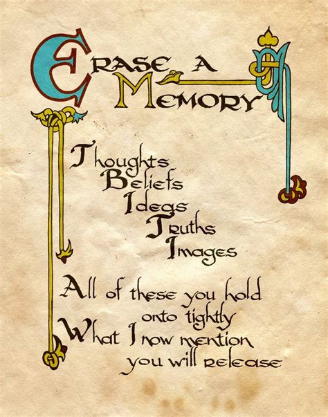 erase  memory chant printable spell pages witches   craft