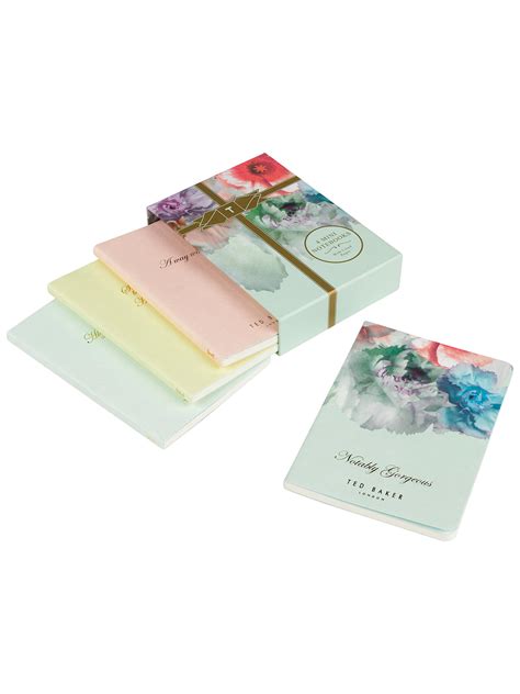 ted baker mini notebook set multi  john lewis partners