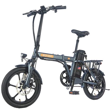 sohoo   folding electric bicycle   removable  ah lithium ion battery sport