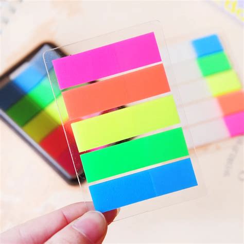 korea stationery neon classification loose leaf label notes sticky