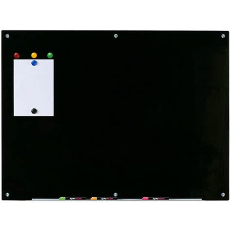 Magnetic Black Glass Dry Erase Board Set 35 1 2 X 47 1 4 Includes