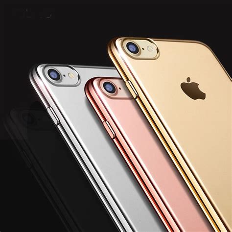 iphone xr xs max         se cover gilding finish rose gold chrome transparent