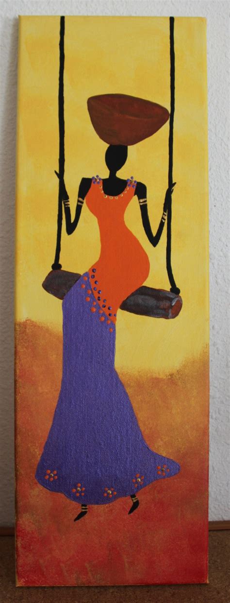 African Woman Acrylic Painting Etsy