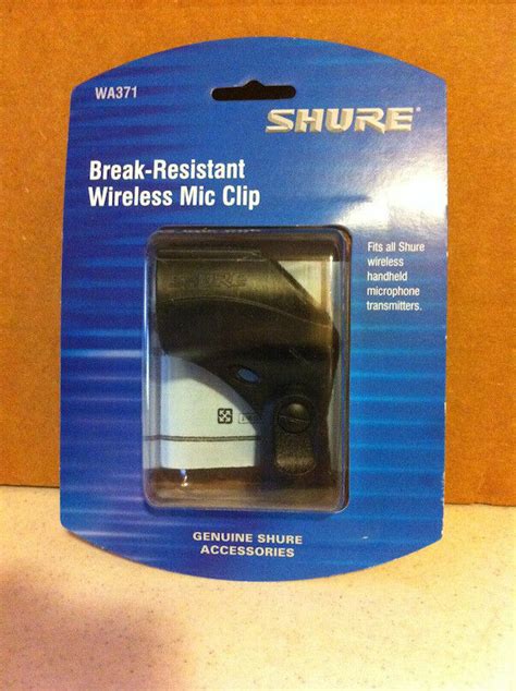 pack ships  shure wa mic clip  handheld wireless