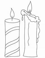 Coloring Candle Candles Wax Template sketch template