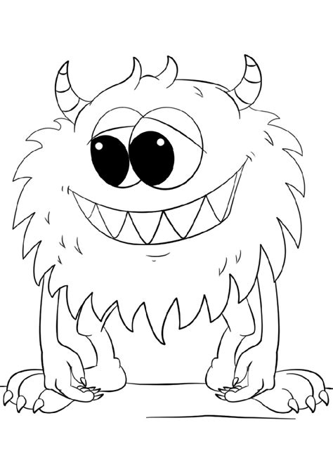 monster coloring pages   educative printable