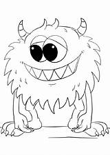 Monster Coloring Pages Cartoon Printable Supercoloring Via sketch template
