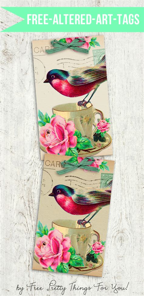 Gorgeous Altered Art Hang Tags Free Pretty Things For You
