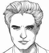 Twilight Edward Cullen Pattinson Robert Coloring Pages Drawings Drawing Saga Dawn Breaking Draw Dessin Step Part Portrait Bella Easy Dessins sketch template