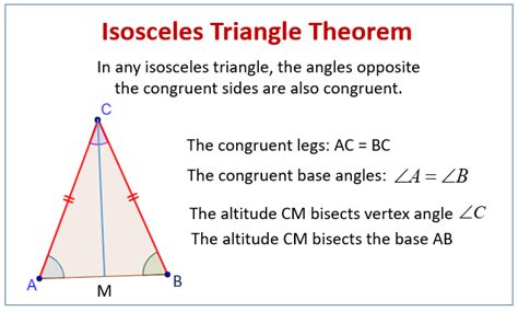isosceles triangle theorem examples  worksheets solutions