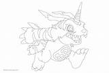 Coloring Pages Gabumon Digimon Fanart Printable Kids Adults sketch template