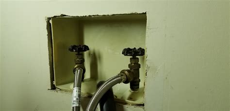 replacing  wall washing machine valves plumbing diy home improvement diychatroom