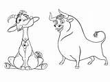 Ferdinand Coloring Pages Bull Disney Print Printable Lupe Roping Sheets Kids Team Pbr Scribblefun Colouring Color Cartoon Characters Character Getcolorings sketch template