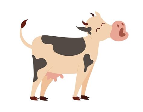Premium Vector Concept Cartoon Cow Moo This Vector Illustration