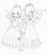 Rosalina Peach Coloring Princess Daisy Pages Mario Luma Comments Coloringhome Deviantart Library Clipart Template Popular sketch template