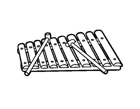 xylophone coloring page coloringcrewcom