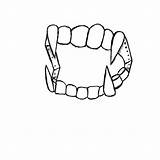 Fangs Teeth sketch template